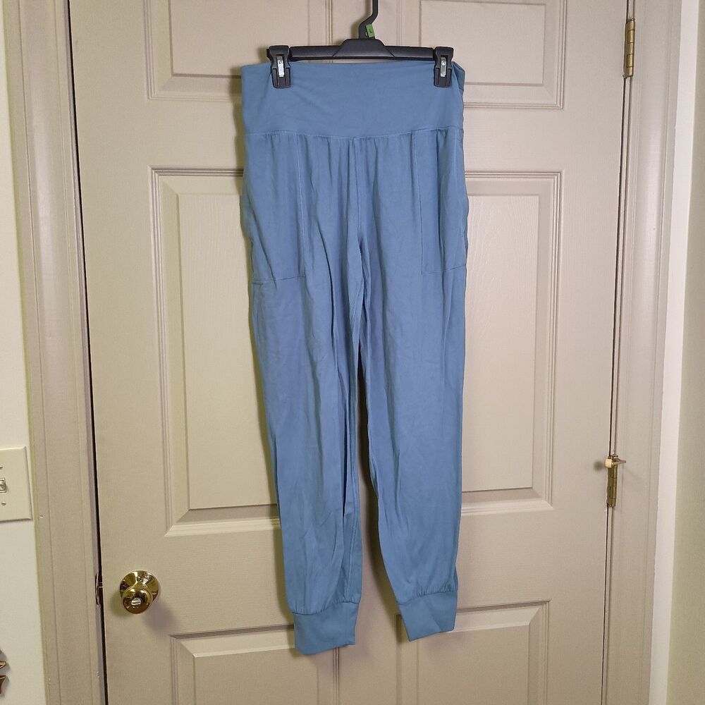 Athleta Salutation Jogger Womens Size Med Blue Pull On High Waisted Loungewear